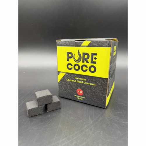 COCO出品 PURE COCO Premium/フラット炭 1kg 25mm×25mm×16mm – シーシャ卸.com