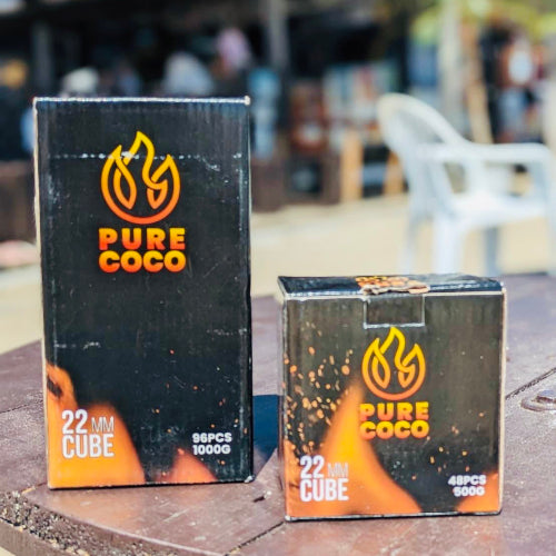 PURE COCO/キューブ炭 1kg 22mm×22mm×22mm – シーシャ卸.com